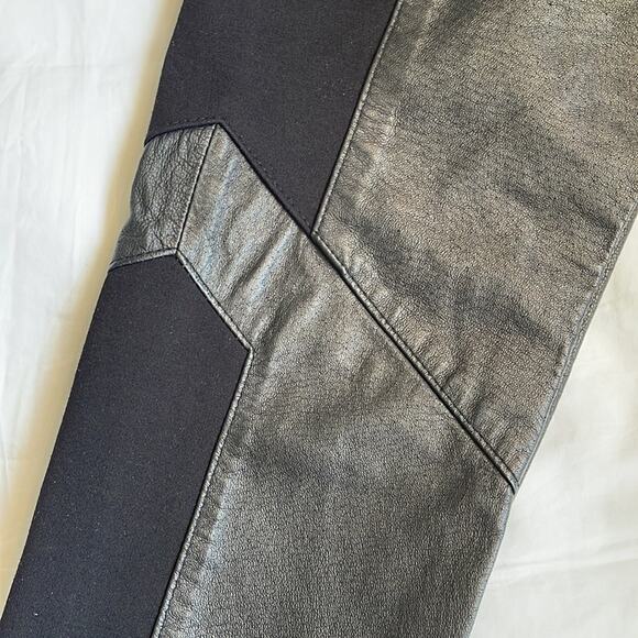 BB Dakota Isaac Black Leather and Ponté Leggings Size 6 NWOT - Picture 4 of 7